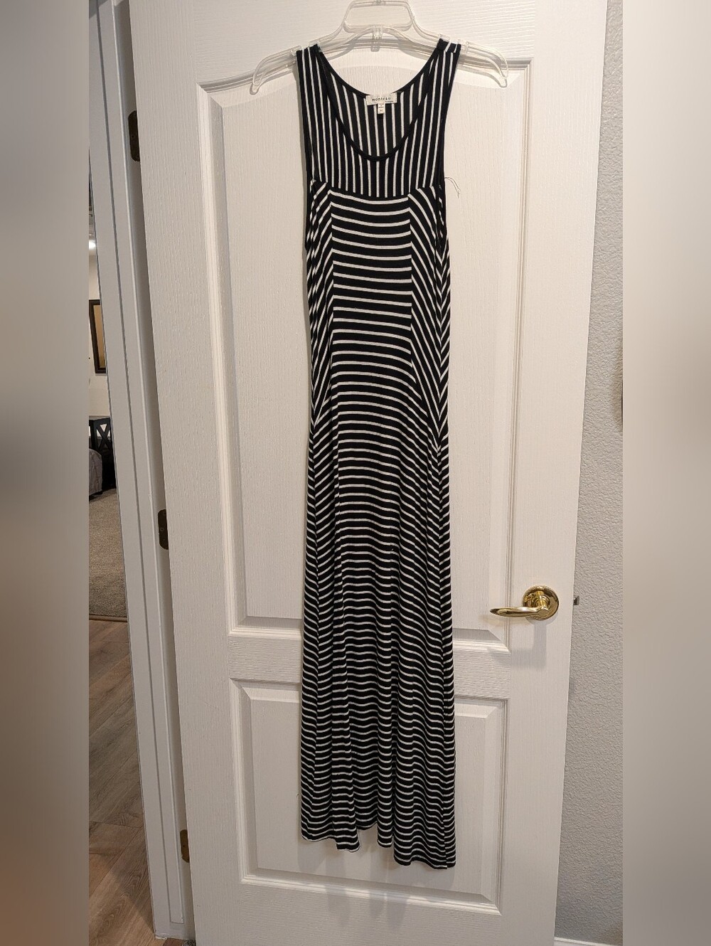 Black And White Maxi Sun Dress By Monteau, Size M
